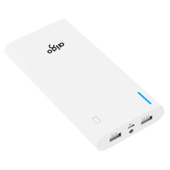 
                                        爱国者（aigo）K200 充电宝移动电源便携20000毫安 双USB输出 大容量 LED强光手电 适用于苹果小米华为 白色                