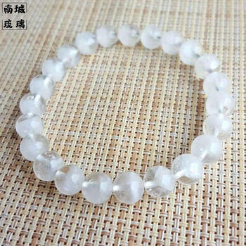 白幽灵手链天然白幽灵半聚宝盆圆珠 实物实拍 0702(8mm)