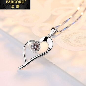 法蔻首饰轻奢品牌心形项链女款日韩锁骨链学生可爱创意潮人森系七夕