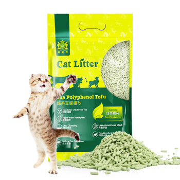 耐威克 豆腐猫砂6L 绿茶味猫砂豆腐砂猫咪用品低尘除味快速吸水易结团宠物猫沙干垃圾(新旧包装随机发货)