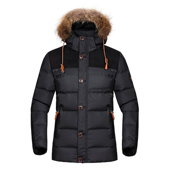 诺诗兰(northland)羽绒服 秋冬安格斯男式无缝鹅绒羽绒服 黑色170/88a