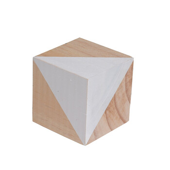 北欧彩色方块积木 儿童玩具 家居办公桌面工艺品 白色