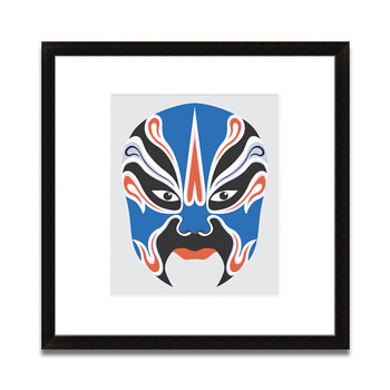 新中式装饰画创意京剧脸谱现代波普风客厅餐厅墙面有框装饰画 8号画芯