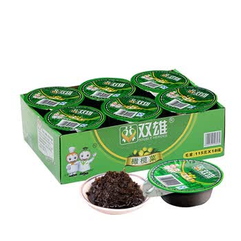 双雄橄榄菜108g瓶碟装潮汕风味早餐佐餐即食下饭菜酱菜腌制菜2瓶