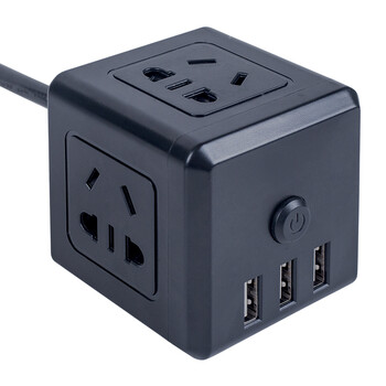 匠库 魔方智能usb插座创意无线立式多功能电源插座转换器插头带多口