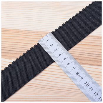 彩色条纹松紧带宽弹力带裤腰橡皮筋乳胶丝服装辅料 4厘米黑色花型松紧