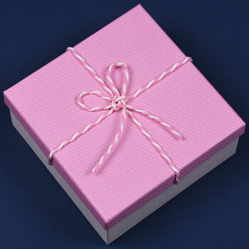 商务礼品盒正方形小号韩式礼物盒生日礼品包装盒礼盒 粉色 大号18*18*