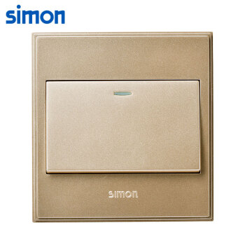 西蒙(SIMON) 开关插座面板 56C系列 一开单控开关 86型面板 香槟金色 V51011BY-02