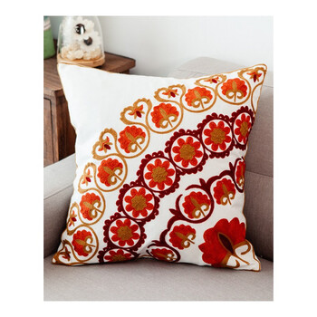 扇形花-红 45*45(枕套 加厚加大棉布芯)