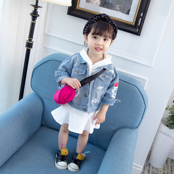 女童牛仔外套1一3岁4女宝宝5春秋牛仔衣韩版儿童洋气公主夹克衫潮 牛