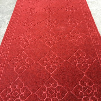 可裁剪地毯进门地垫入门地垫定制玄关门厅入户洗手间阳台 压花暗红色