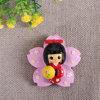 树脂日本东京风景旅游纪念品冰箱贴磁贴日本舞姬忍者装饰 樱花舞姬 中
