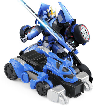 佳奇 一键变形男孩儿童玩具对话模型机变英盟声控机器人卫道者霸天搅