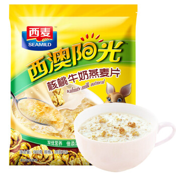 西麦 燕麦片 营养代餐食品 麦片早餐 即食 核桃牛奶燕麦片560g（28g*20小袋）独立包装