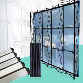 拉网展架 便携折叠签名签到活动背景墙 kt板展示展板架喷绘告架 3x5格