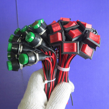 点滨汽车货车面板电源开关按钮 电器电路元件 一档两线开关 圆形开关