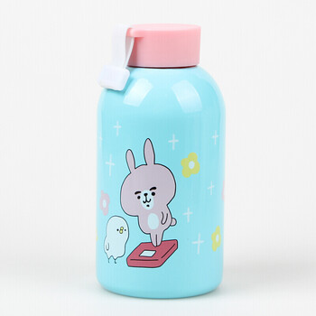 大容量卡通保温杯女学生便携可爱小清新杯子情侣创意不锈钢水杯 萌兔