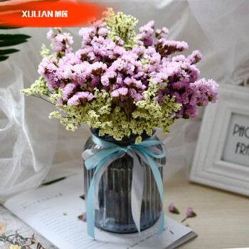 云南干花花束勿忘我水晶草情人草混搭花束居家装饰真花办公室花束