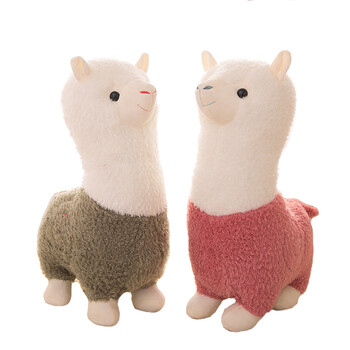 正版神兽羊驼毛绒玩具公仔 大号羊布娃娃玩偶生日礼物女生 红色 羊驼