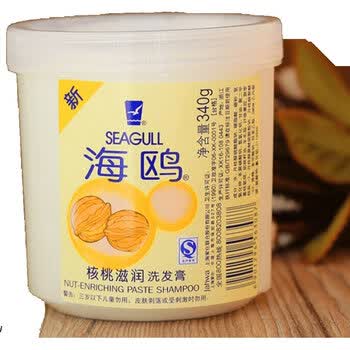 国货核桃滋润洗发膏340g海鸥洗头膏保湿洗发水黄海鸥 核桃洗发膏1瓶