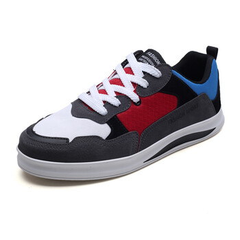 evisumring旗舰店大阪福神cucci春夏季透气男士拼色滑板韩版潮鞋 深灰