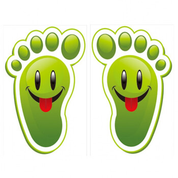 幼儿园小脚丫儿童脚印走廊自粘墙贴地板贴纸楼梯台阶教室布置地贴