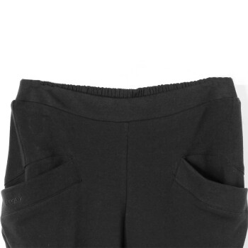 Lapargay纳帕佳2015秋季新款女中腰针织休闲哈伦裤DL364262 黑色 M