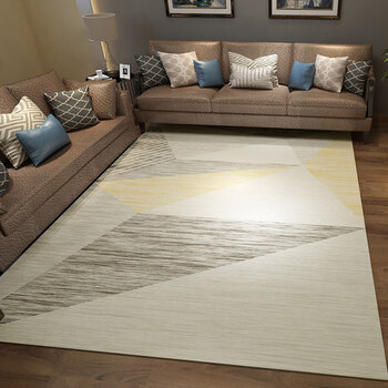 地毯客厅 现代简约家用沙发茶几垫几何北欧长方形美式定制可水洗 jh