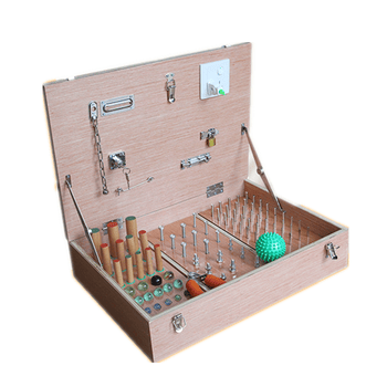 手指康复训练器手功能组合训练箱儿童手指锻炼器材 驼色