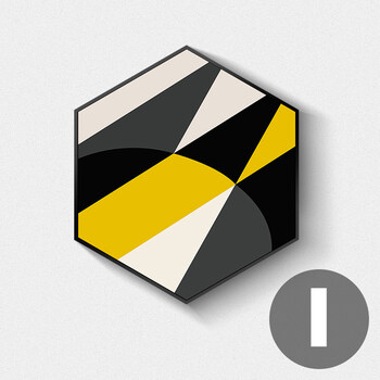 画艺 六边形创意几何抽象装饰画 简约现代客厅墙壁画玄关挂画 i款 abp