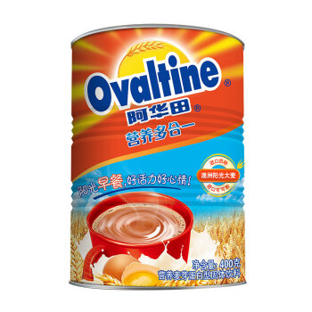 阿华田(Ovaltine)可可粉 营养多合一 早餐代餐 奶茶冲饮 蛋白型固体饮料 罐装400g