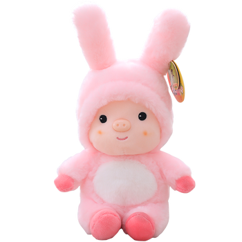 娃娃公仔小毛绒玩具可爱女孩睡觉抱枕生日礼物玩偶懒人超萌 兔子 变装