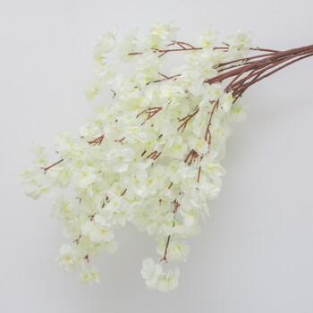 仿真花假花藤条仿真樱桃花批发室内吊顶装饰造景塑料假花绢花藤条婚庆