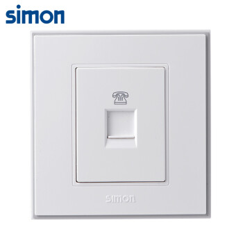 西蒙(SIMON) 开关插座面板 56C系列 一位电话插座 86型面板 珍珠白色 V55214T