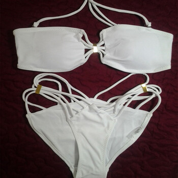 内衣 泳衣 春之北纬 【满减】新款泳装泳衣比基尼游泳衣女bikini黑白