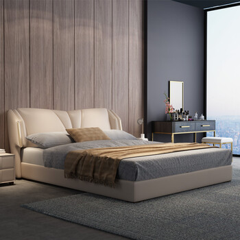 卧室家具 床 叶芝 叶芝 床 现代简约双人床1.5米1.