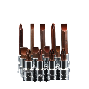 1/2寸旋具套筒s2一字十字米字旋具套筒头子加长批头汽修五金工具 一字