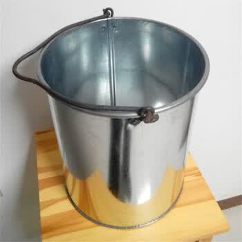 加厚特大号中号老式雪花白铁皮水桶铁皮水桶铁水桶白铁桶浇花水桶