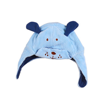 宝宝帽子卡通头帽 婴幼儿婴幼儿卡通帽 男女童棉帽婴幼儿帽 60311蓝色