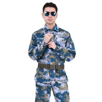 警察冬季执勤服上衣春秋夏季海洋迷彩服海军套装男冬作训服户外数码