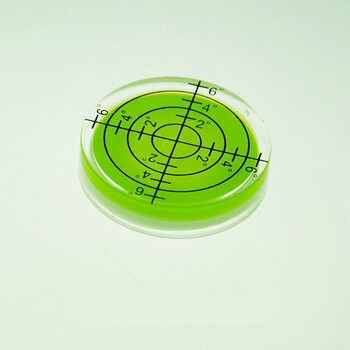 水平仪十字绿色圆形铝合金水平仪带刻度装修仪器万向水准泡水平尺 a款