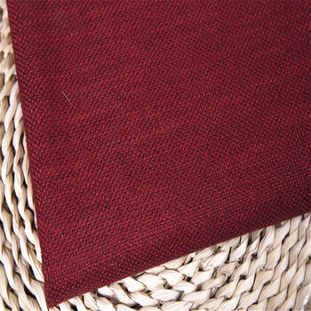 色加厚麻布麻料沙发布料面料亚麻粗棉麻手工包diy靠垫抱枕批发 红色