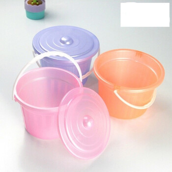 塑料小桶有盖 手提便携小型小号厚实整理儿童塑料玩具小水桶收纳涂刷