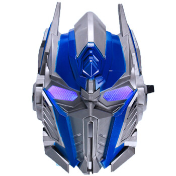 儿童发光擎天柱面具儿童节男孩表演化妆舞会卡通动漫变形金刚面具