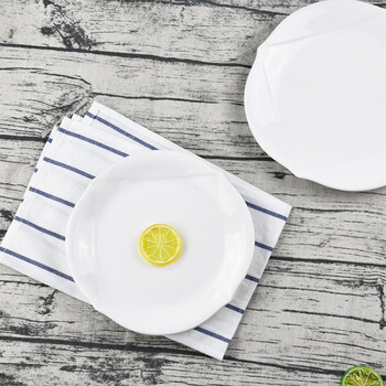 简约陶瓷盘子 西餐盘圆形扇贝盘平盘浅盘菜盘 牛排盘意面盘 西式餐具