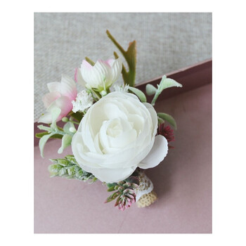 开业庆典活动宴会主持人嘉宾会议胸花襟花仿真郁金香红粉橘白绿紫