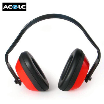 羿科AEGLE头戴隔音耳罩降噪音学习上课睡觉防护耳罩睡眠射击降低分贝折叠型工业防噪音红色经济型包邮