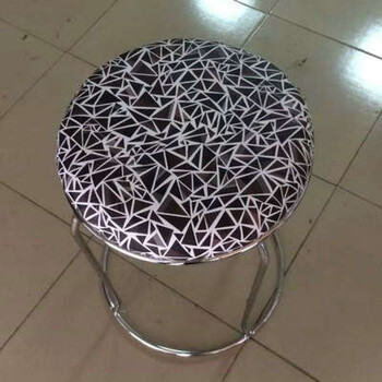 叠放简约时尚休闲不锈钢小圆凳子餐凳可叠放家用布艺茶几凳小板凳加厚