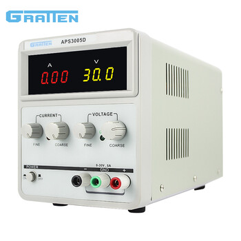 安泰信直流稳压电源手机维修电源30v5a/3a aps3005d 单路数30v5a