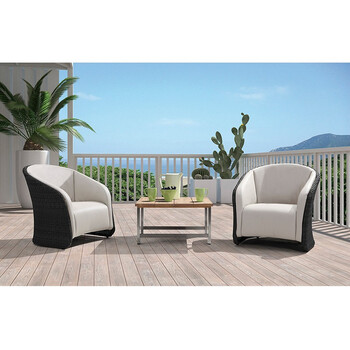 索纳尔(sonne)恋歌铝编藤蒙皮户外沙发茶几组合 s033mptf普通棉沙发